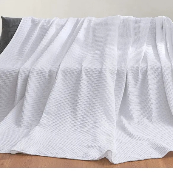 Market & Place 100% Cotton Waffle Weave Bed Blanket Soft, Breathable, KING - Picture 3 of 6